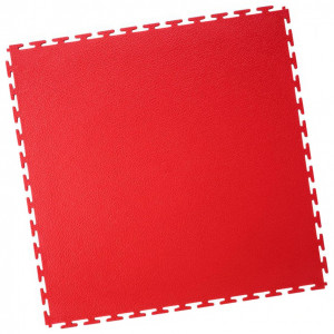 Werkplaatsvloer pvc industrie kliktegel 7 mm rood